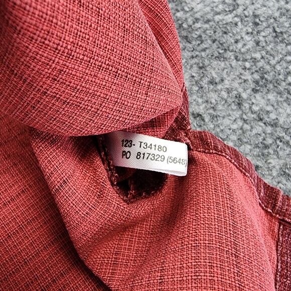 Tommy Bahama Shirt Mens XL Red Burgundy Silk Tahitian Border Camp Loop Collar - Picture 15 of 16